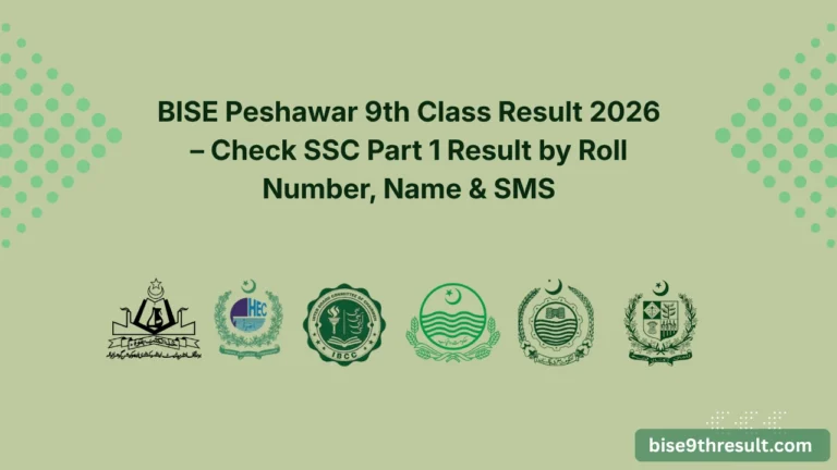 9th class result peshawar board