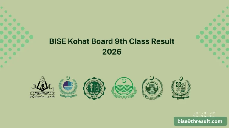 BISE Kohat Board 9th Class Result 2026
